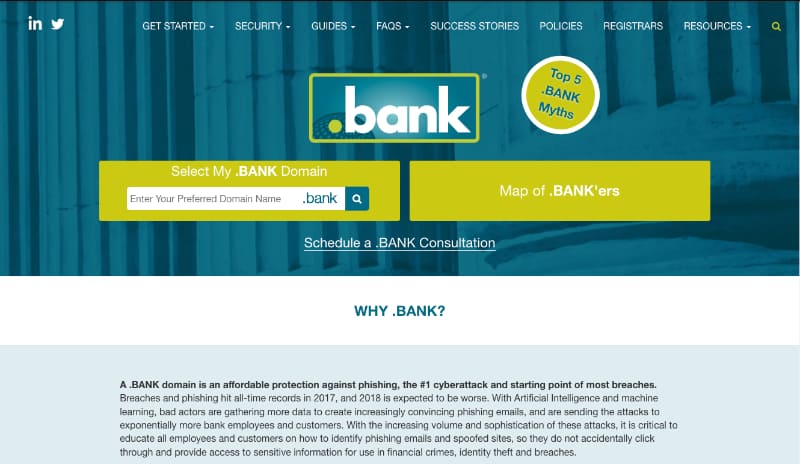 dot BANK registrar dot BANK registrar